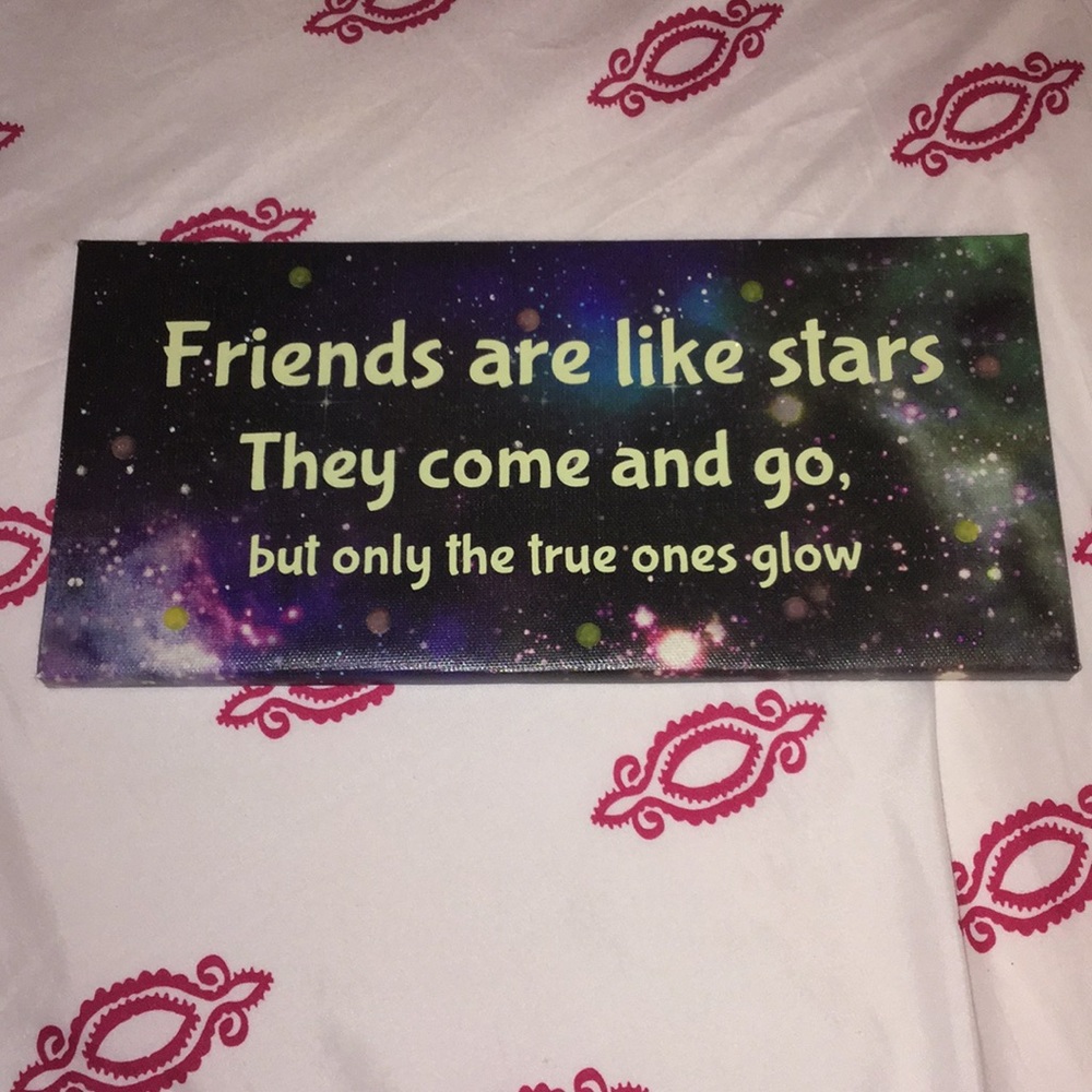 Glow-in-the-dark quote plaque